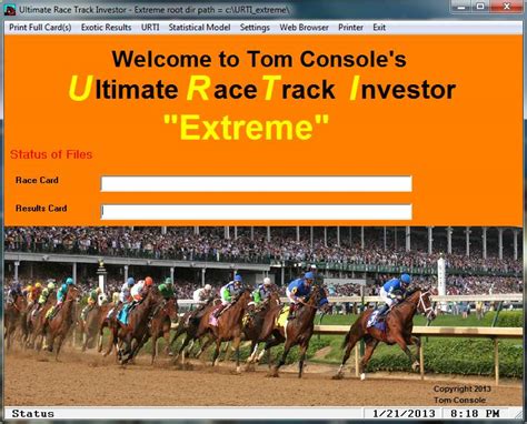 computer horse racing handicapping programs.